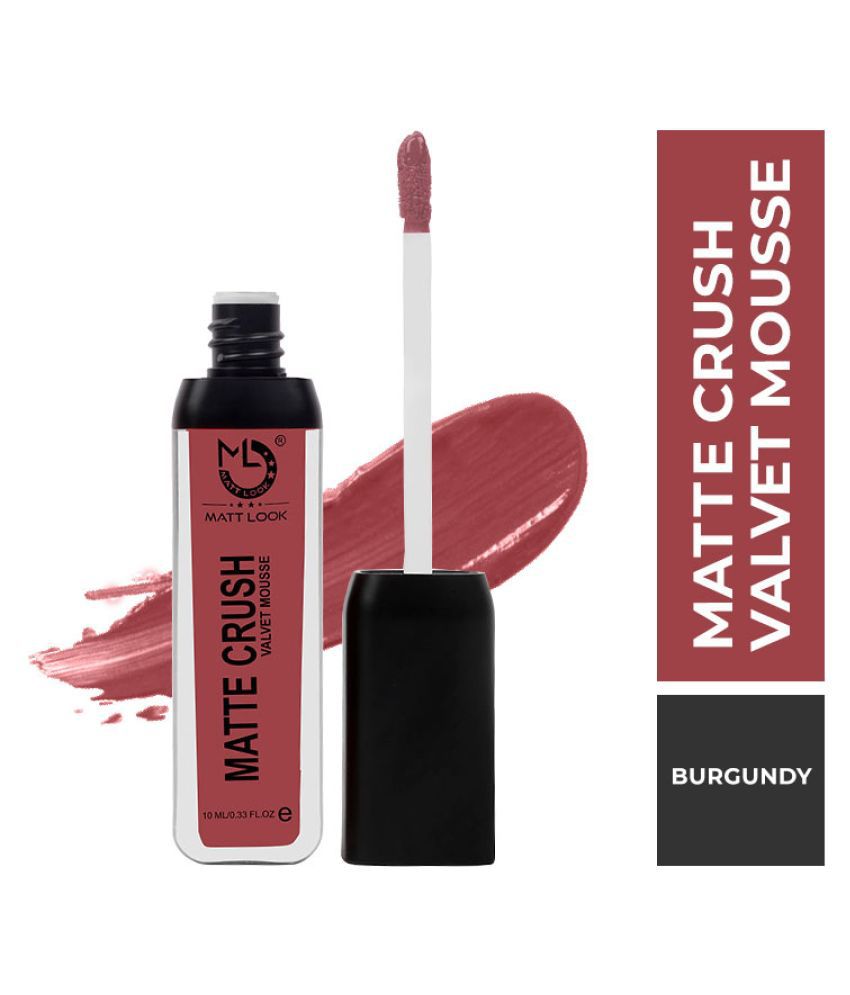     			Mattlook Matte Crush Velvet Mousse Lipstick, Burgundy (10ml)