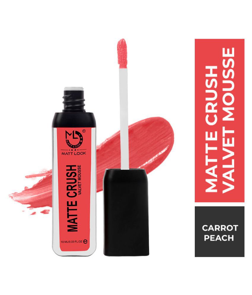     			Mattlook Matte Crush Velvet Mousse Lipstick, Carrot Peach (10ml)