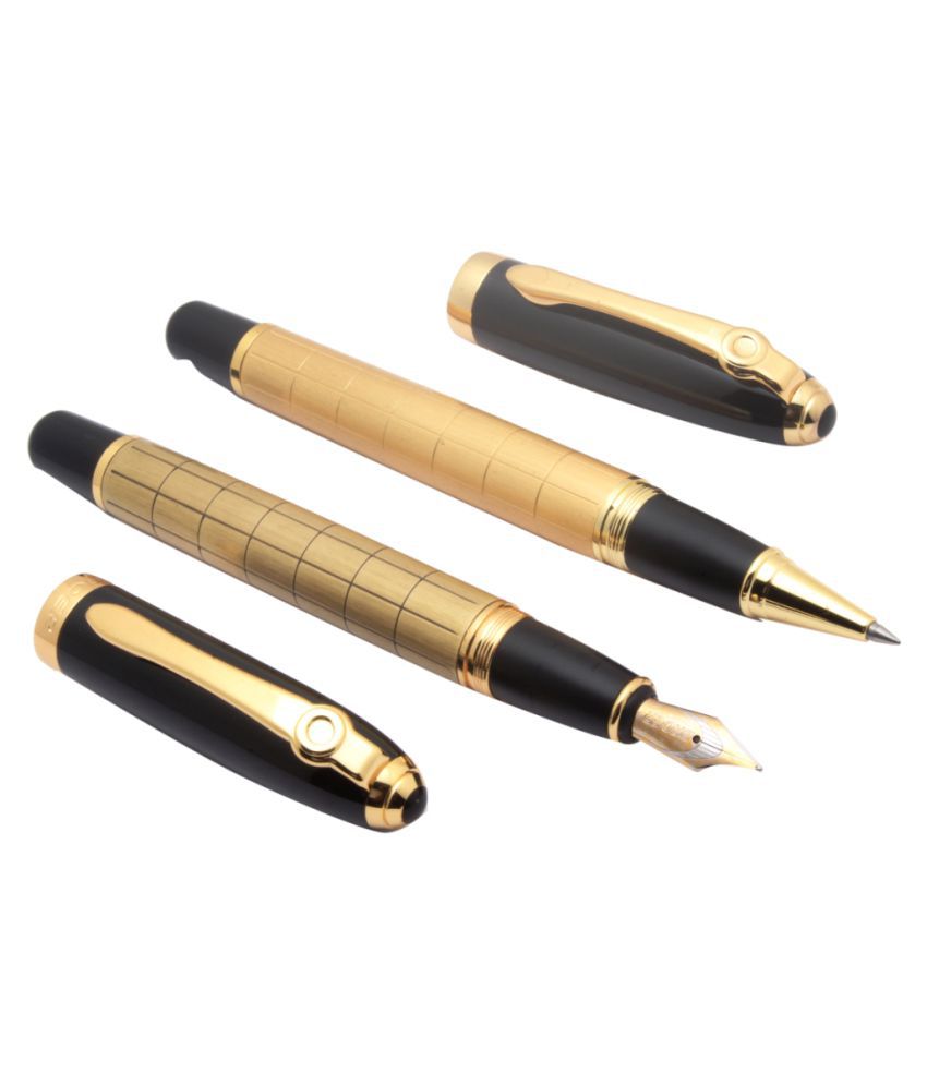     			Srpc Baoer 701 Accord 24 Ct Gold Plated Roller Ball & Fountain Pen Set