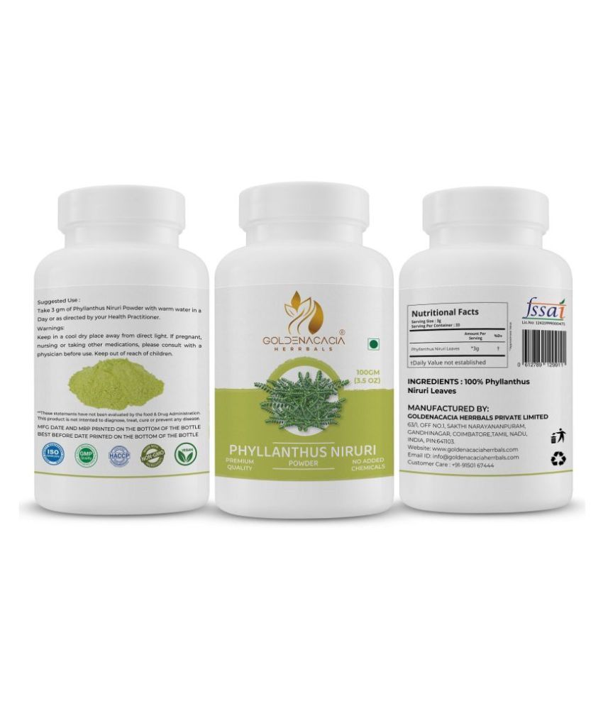     			GOLDENACACIA HERRBALS Phyllanthus Powder 100g Powder 1 gm