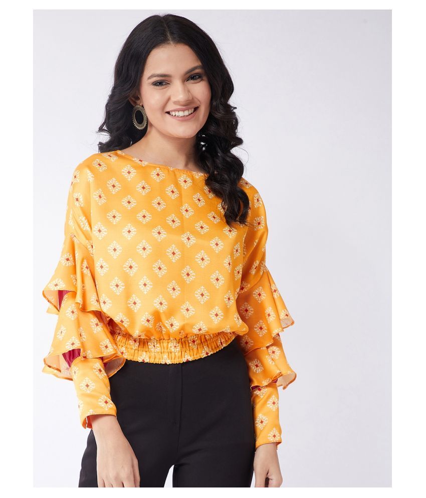     			Pannkh Modal Regular Tops - Yellow Single