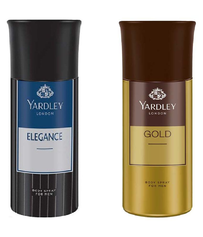     			Yardley London Elegance and Gold For Men Pack Of 2 Deodorant Spray - For Men (150 ml each, Pack of 2)
