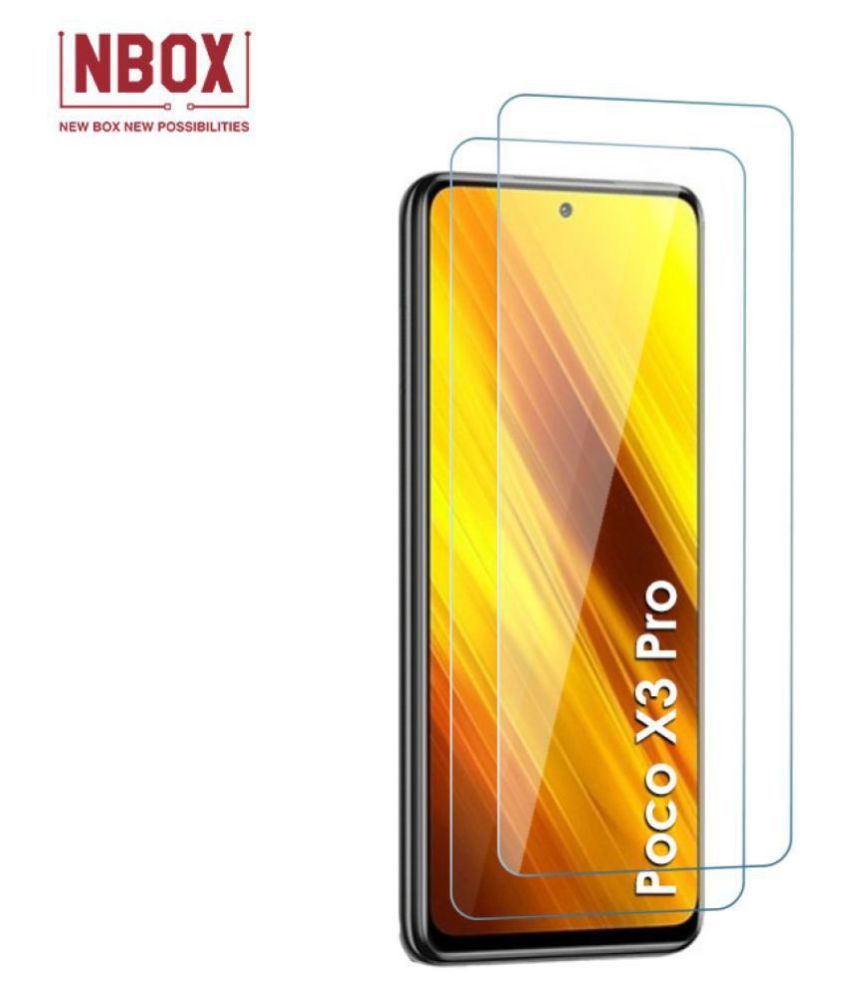 Poco X3 Pro 25d Tempered Glass By Nbox Pack Of 2 Tempered Glass Online At Low Prices 3086