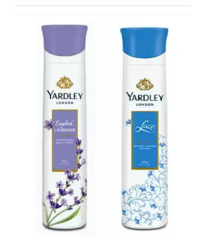     			Yardley London English Lavender and Lace Deodorant Spray - For Women  (150 ml each , Pack of 2)