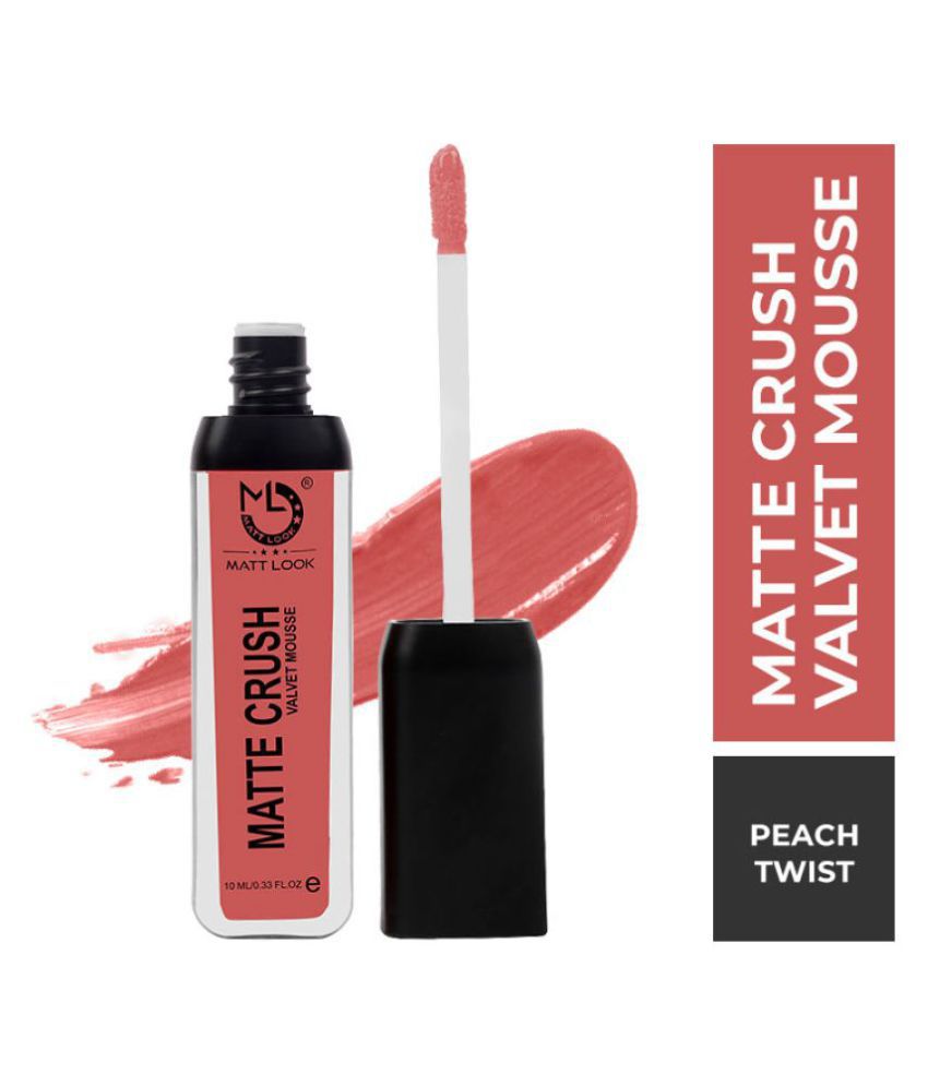     			Mattlook Matte Crush Velvet Mousse Lipstick, Peach Twist (10ml)