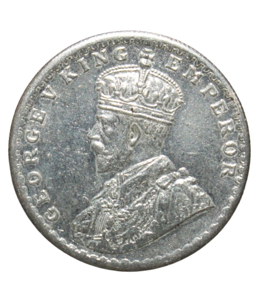     			Flipster - 1 Rupee 1911 5th King George india Silverplated Fancy Rare Coin 1 Numismatic Coins