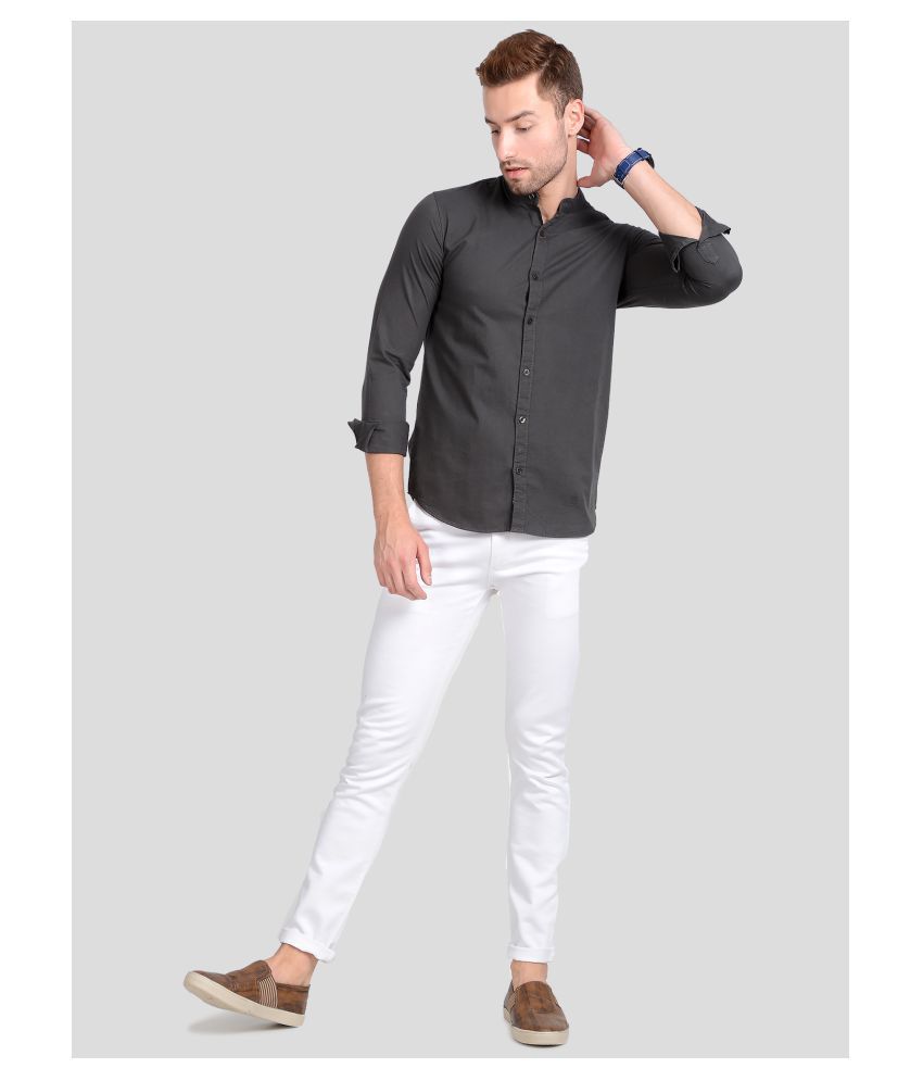     			Paul Street Cotton Blend Grey Shirt Single