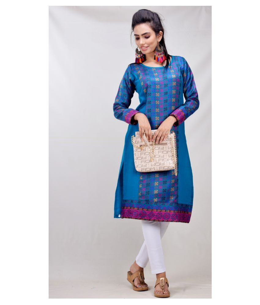     			CLYMAA - Green Cotton Women's Straight Kurti