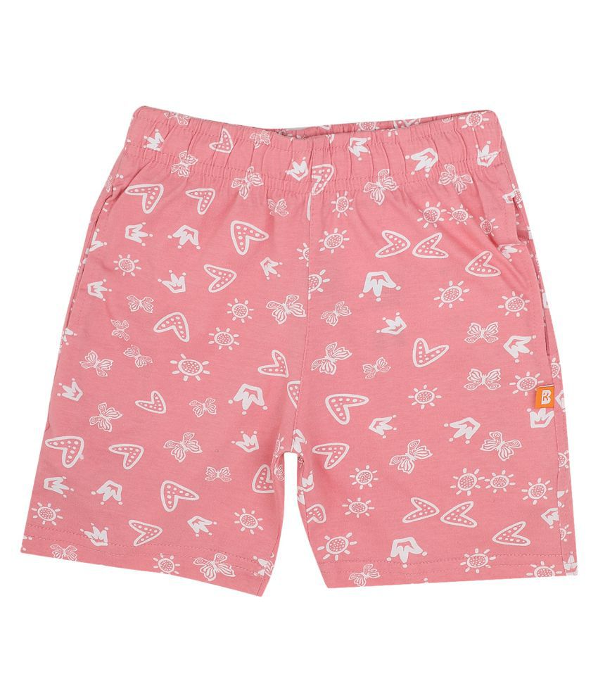     			Proteens Girl's pink Printed Shorts