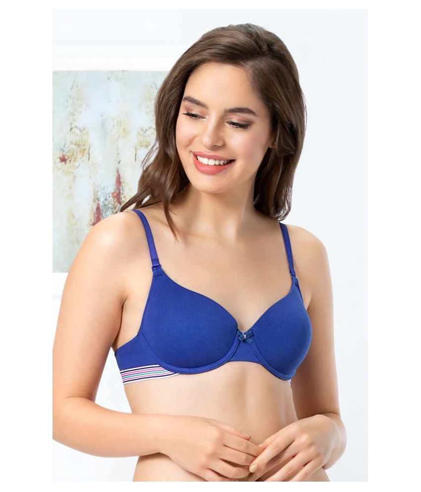     			Everyde by Amante Cotton T-Shirt Bra - Blue Single