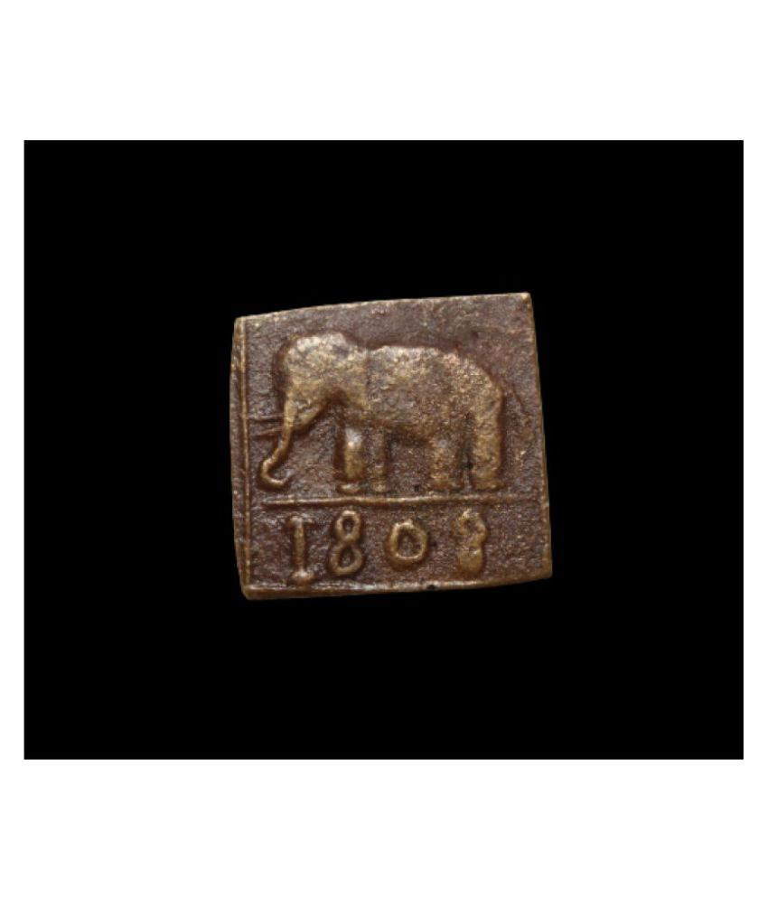     			ANCIENT PERIOD (1808) "ELEPHANT" INDIA PACK OF 1 EXTREMELY OLD AND RARE COIN