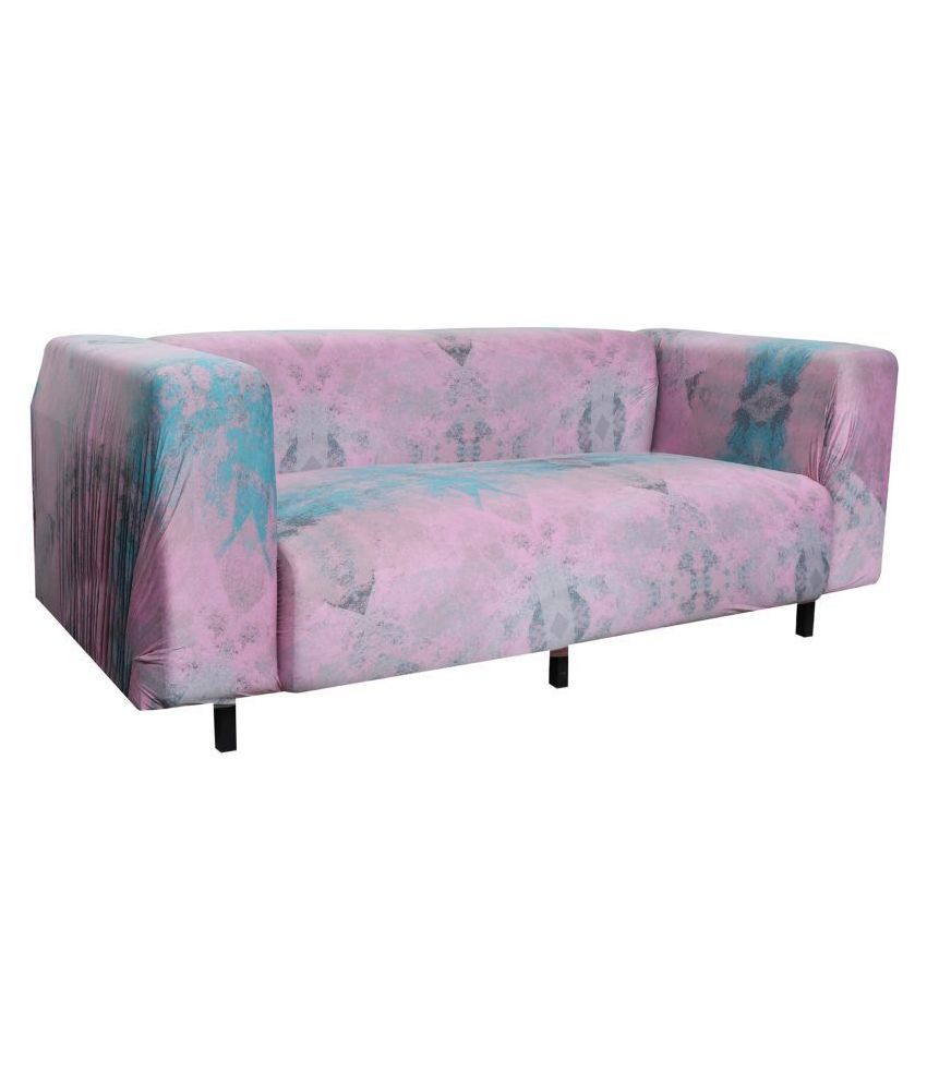     			House Of Quirk 3 Seater Pink Polyester Single Seat Cover
