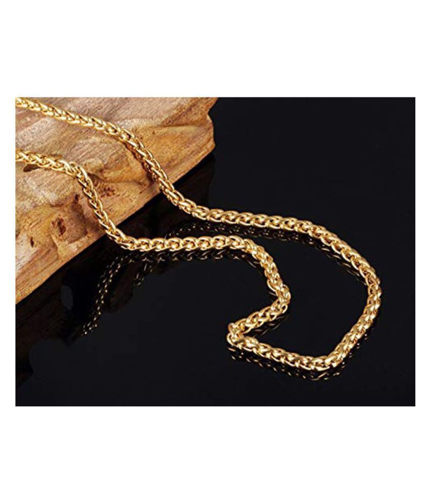     			Happy Stoning Designer One gram Gold plated chain (21 inches)