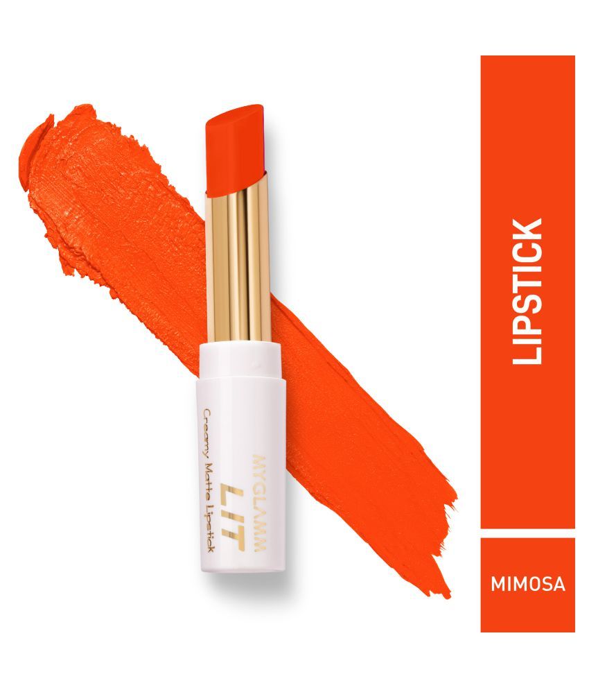     			MyGlamm LIT Creamy Matte Lipstick-Mimosa-3.7gm