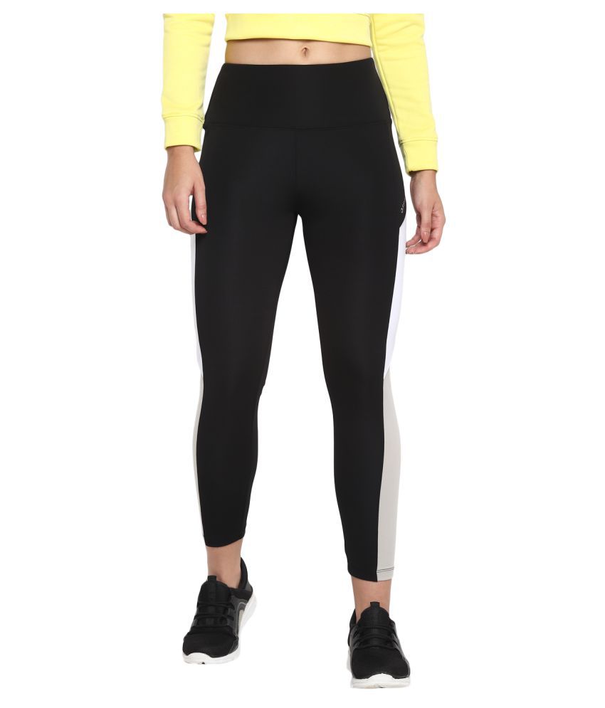 OFF LIMITS Black Poly Spandex Color Blocking Tights - Single