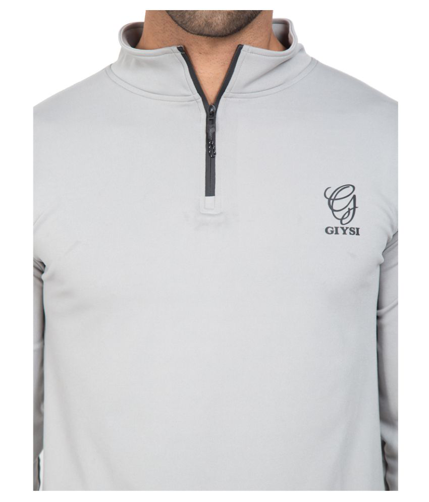 GIYSI - Grey Polyester Regular Fit Men's Sports T-Shirt ( Pack of 1 )