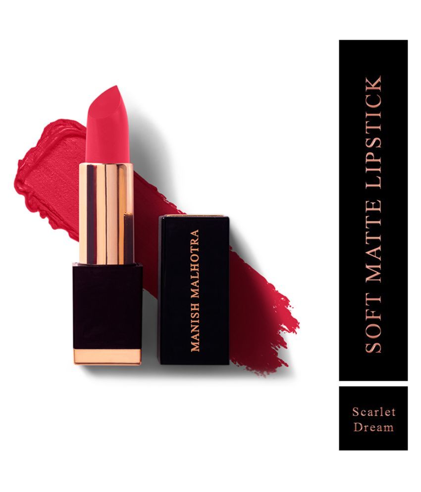     			Manish Malhotra Beauty By MyGlamm Soft Matte Lipstick-Scarlet Dream -4gm