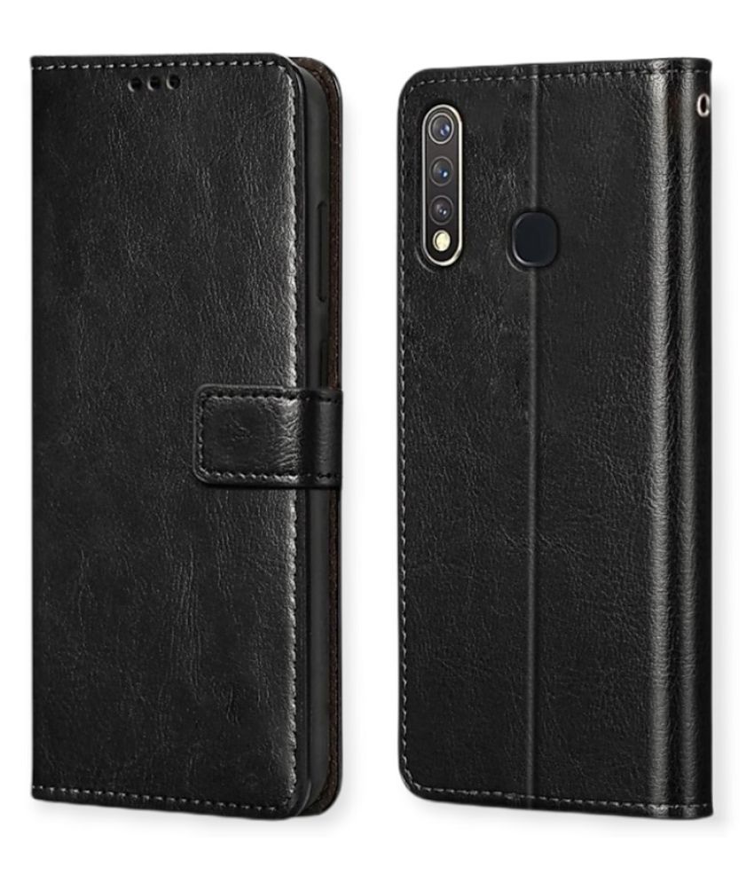     			RGVEEN Brown Flip Cover For Samsung Galaxy A30 VINTAGE COVER