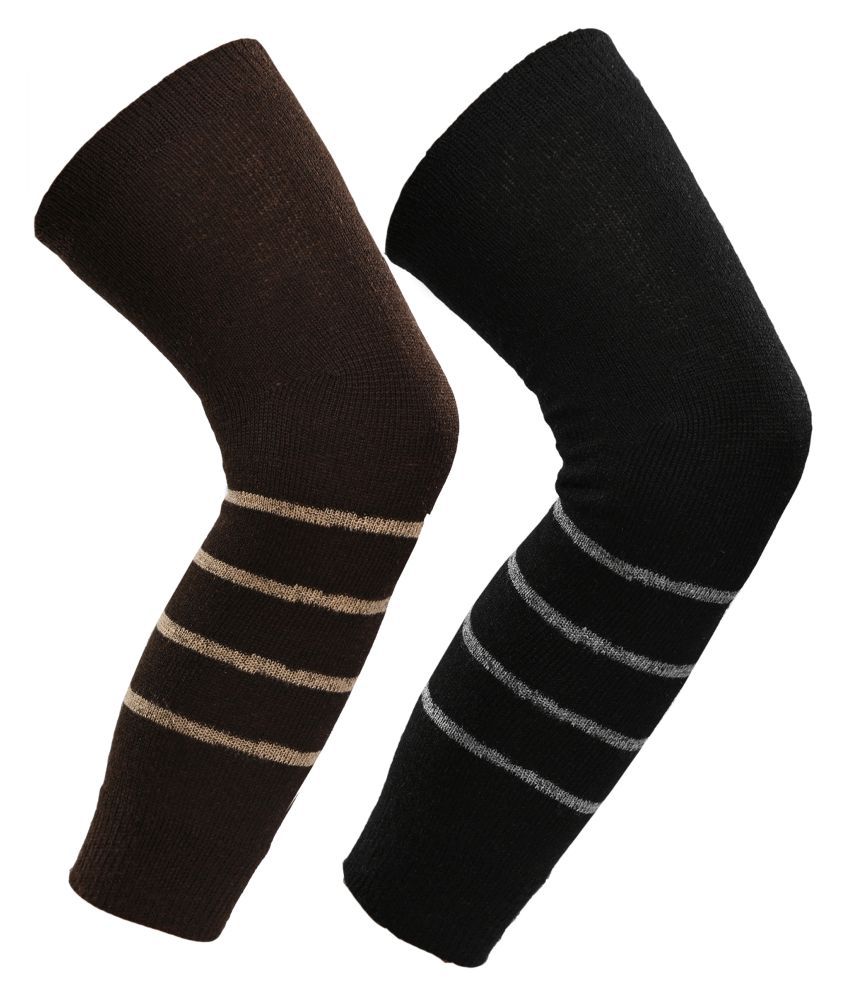     			SEVEN DEGREE Unisex Multicolor Woolen Striped Leg Warmer Full Length Socks ( Pack of 2 )