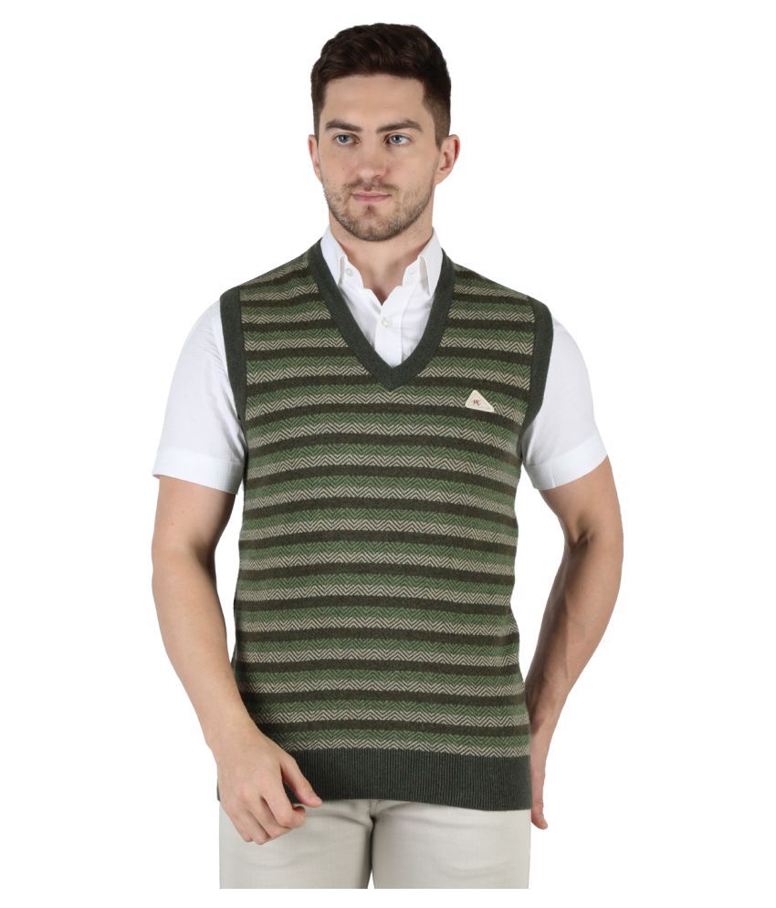     			Monte Carlo Green V Neck Sweater