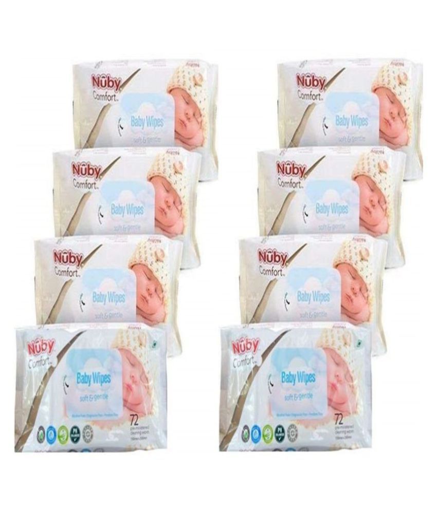 Nuby Baby Skin Friendly Soft & Gentle Wet Wipes  (8 Packs ,640 Sheets)