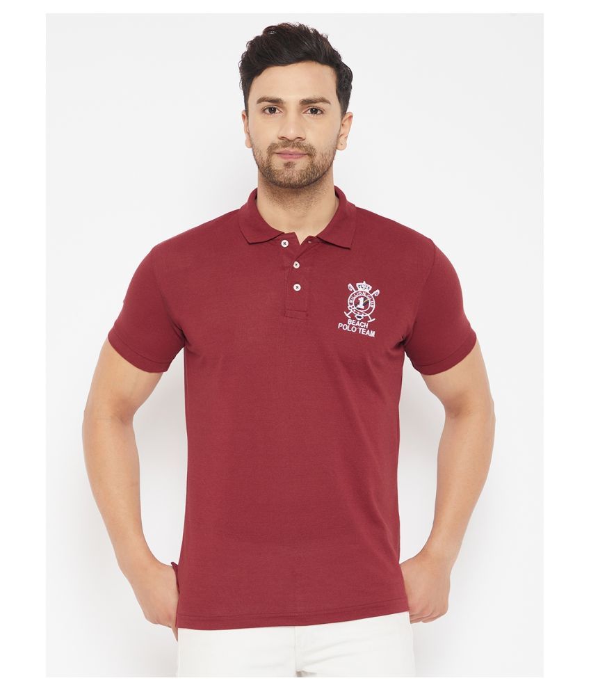     			The Million Club - Maroon Polyester Regular Fit Men's Polo T Shirt ( Pack of 1 )