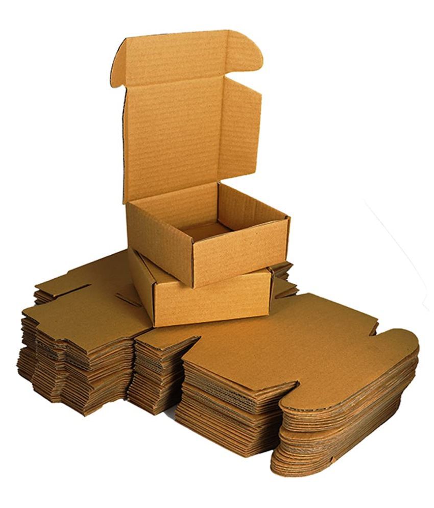 Billu Solutions Self-Locking Corrugated Box of Craft Paper, Storing Small  Items, Load Capacity of 500gram, High Quality Self Locking Corrugated Box,  Packaging Box (Pack of 50): Buy Billu Solutions Self-Locking Corrugated Box