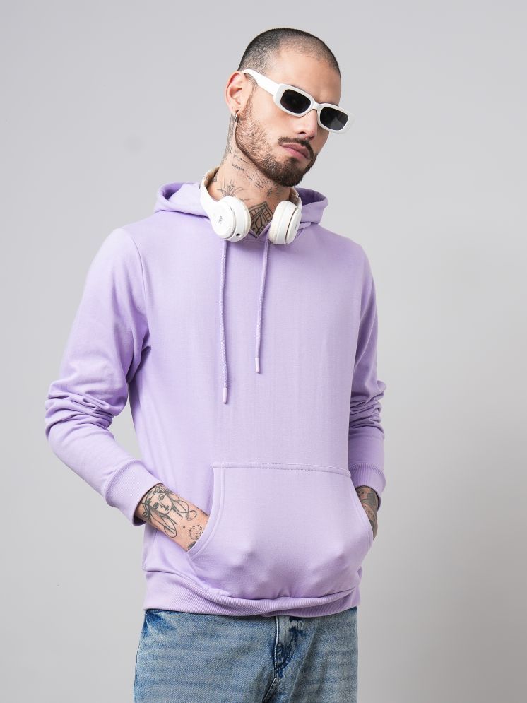     			Paul Street Cotton Hooded Men's Sweatshirt - Lavender ( Pack of 1 )