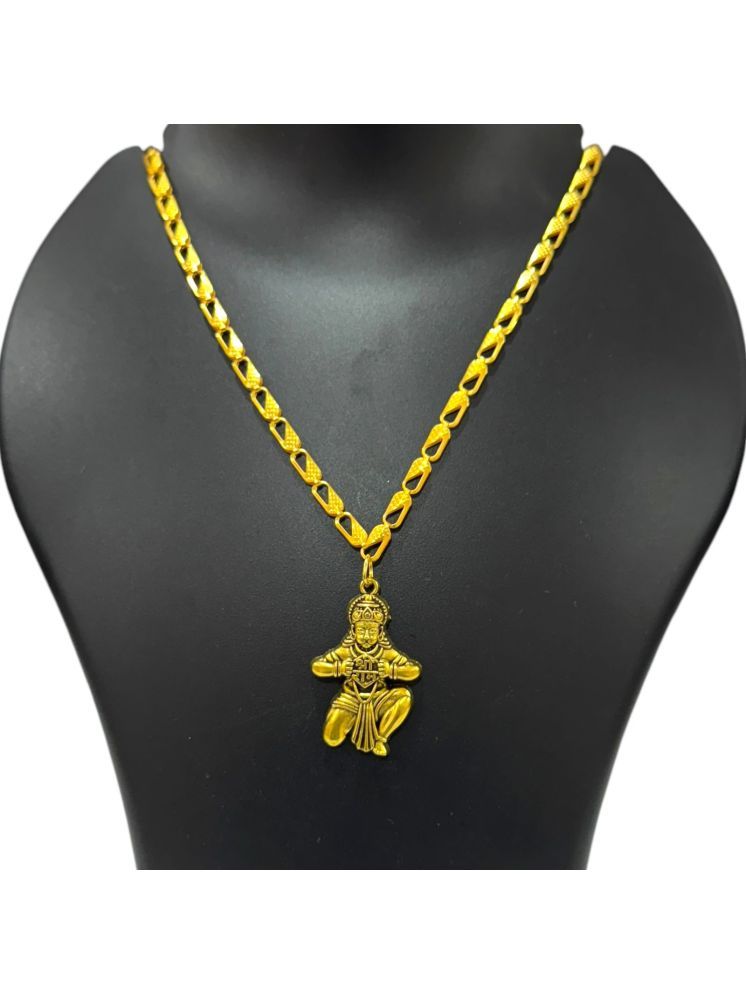     			Charms Gold Religious Pendant With Chain ( Pack of 1 )