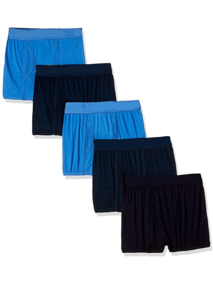     			D1 DIFFERENT ONE Pack of 5 Cotton Trunks For Men's ( Multicolor )