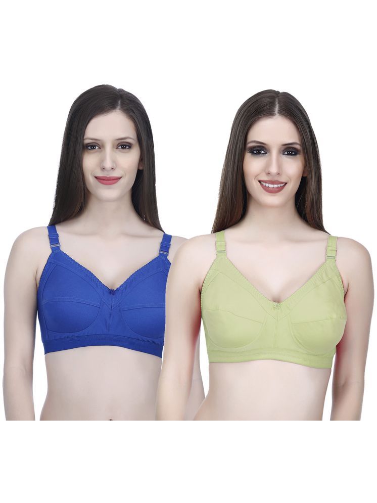     			Elina Pack of 2 Cotton Non Padded Minimizer Bra For Women ( Multicolor )