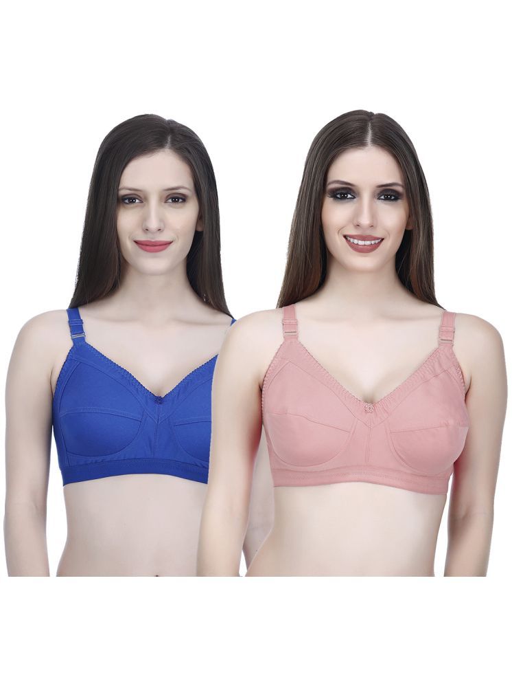     			Elina Pack of 2 Cotton Non Padded Minimizer Bra For Women ( Multicolor )