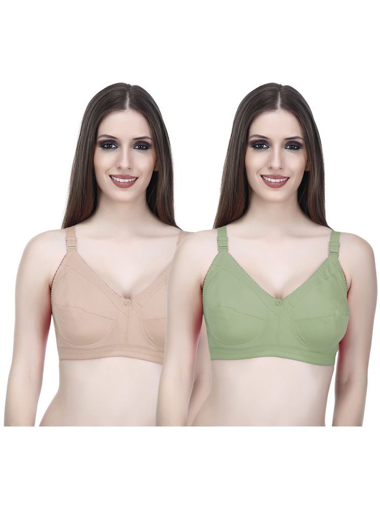     			Elina Pack of 2 Cotton Non Padded Minimizer Bra For Women ( Multicolor )