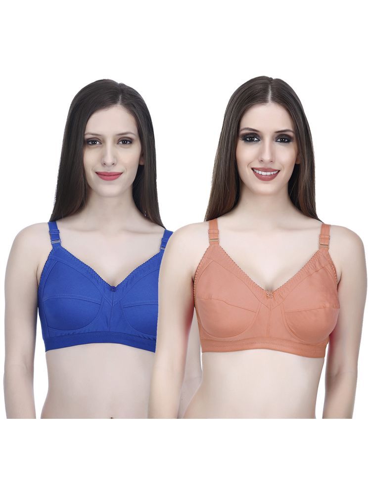     			Elina Pack of 2 Cotton Non Padded Minimizer Bra For Women ( Multicolor )