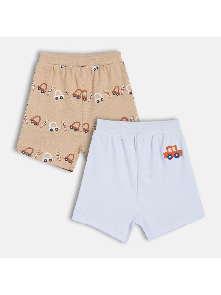     			MINI KLUB Pack of 2 Cotton Shorts For Baby Boys ( Multicolor 1 )