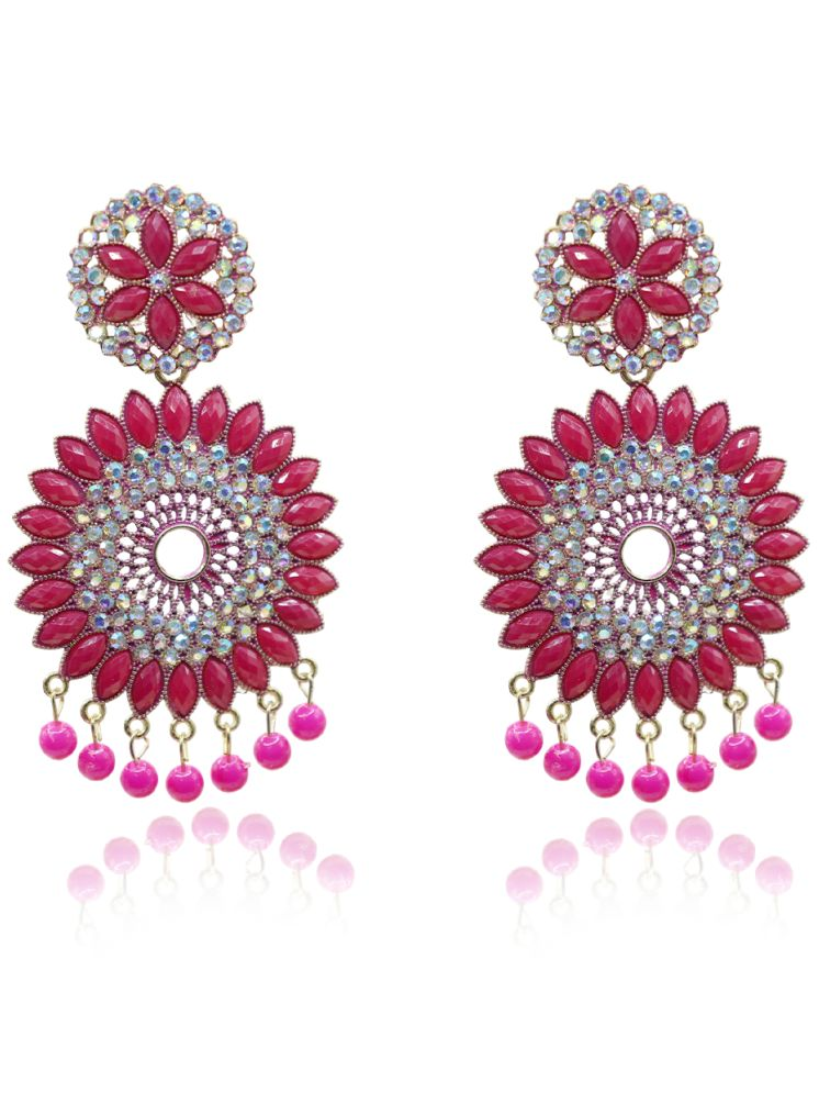     			Unicorn Red Jhumki Earrings ( Pack of 1 )