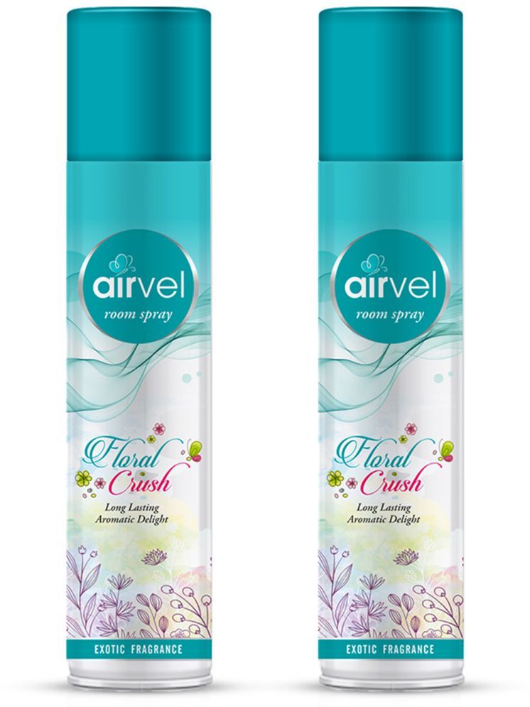     			Airvel Floral Fragrance Room Spray Air Freshener for Home, Bathroom and Car 217ml ( Pack of 2 )