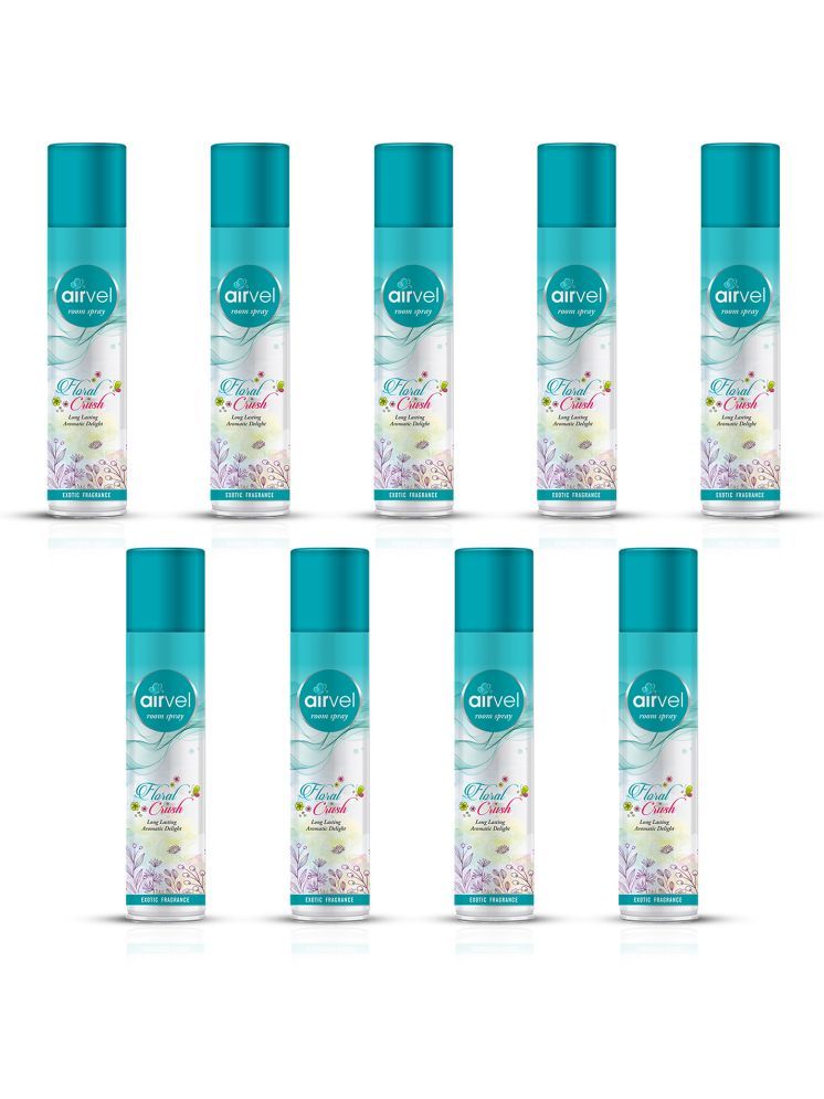     			Airvel Floral Fragrance Room Spray Air Freshener for Home, Bathroom and Car 217ml ( Pack of 9 )