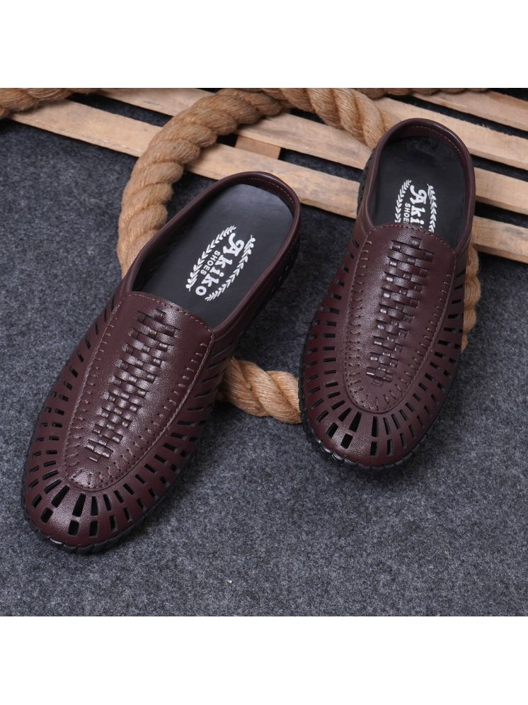     			Akiko - Brown Men's Sandals