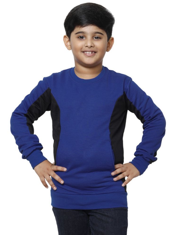     			IndiWeaves Pack of 1 Boys Fleece Sweatshirt ( Blue )