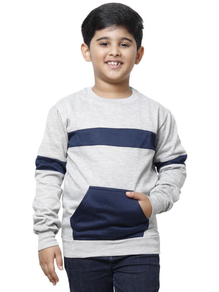     			IndiWeaves Pack of 1 Boys Fleece Sweatshirt ( Grey )