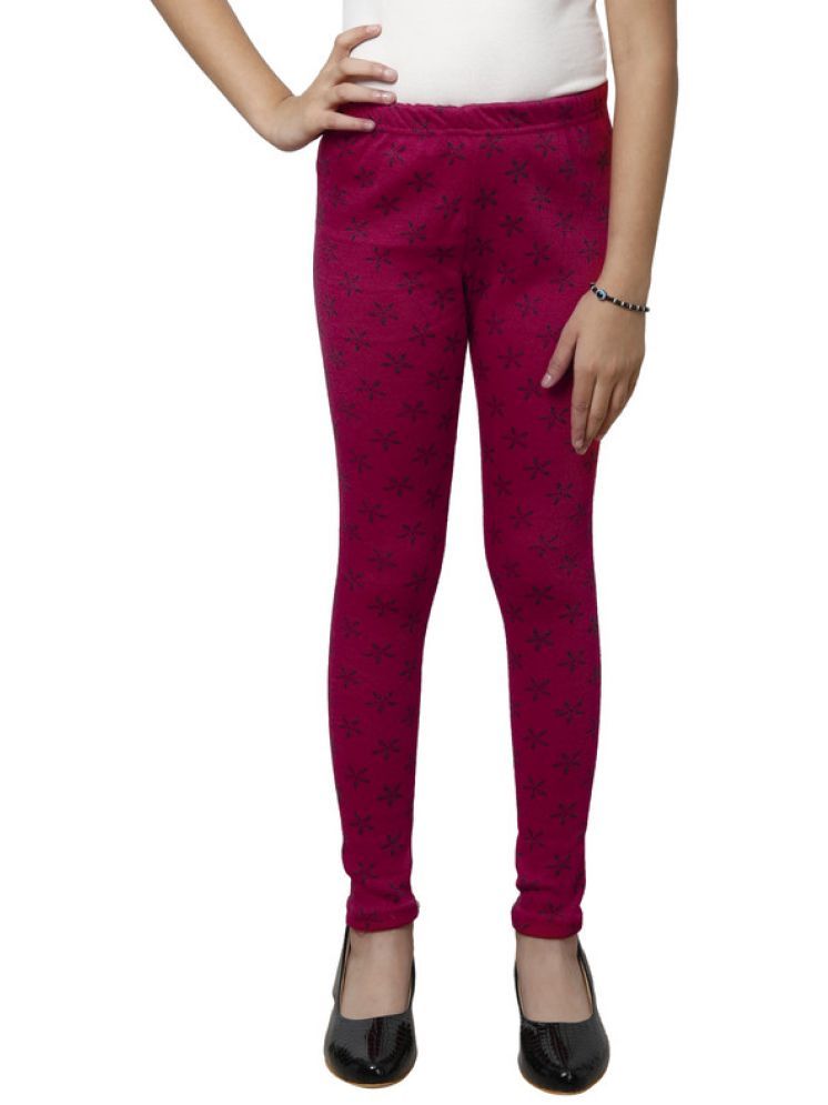     			IndiWeaves Pack of 1 Girls Woollen Leggings ( Magenta )