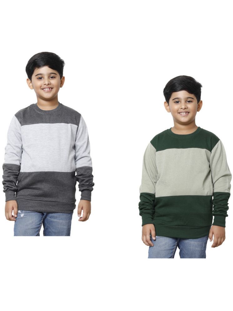     			IndiWeaves Pack of 2 Boys Fleece Sweatshirt ( Multicolor )