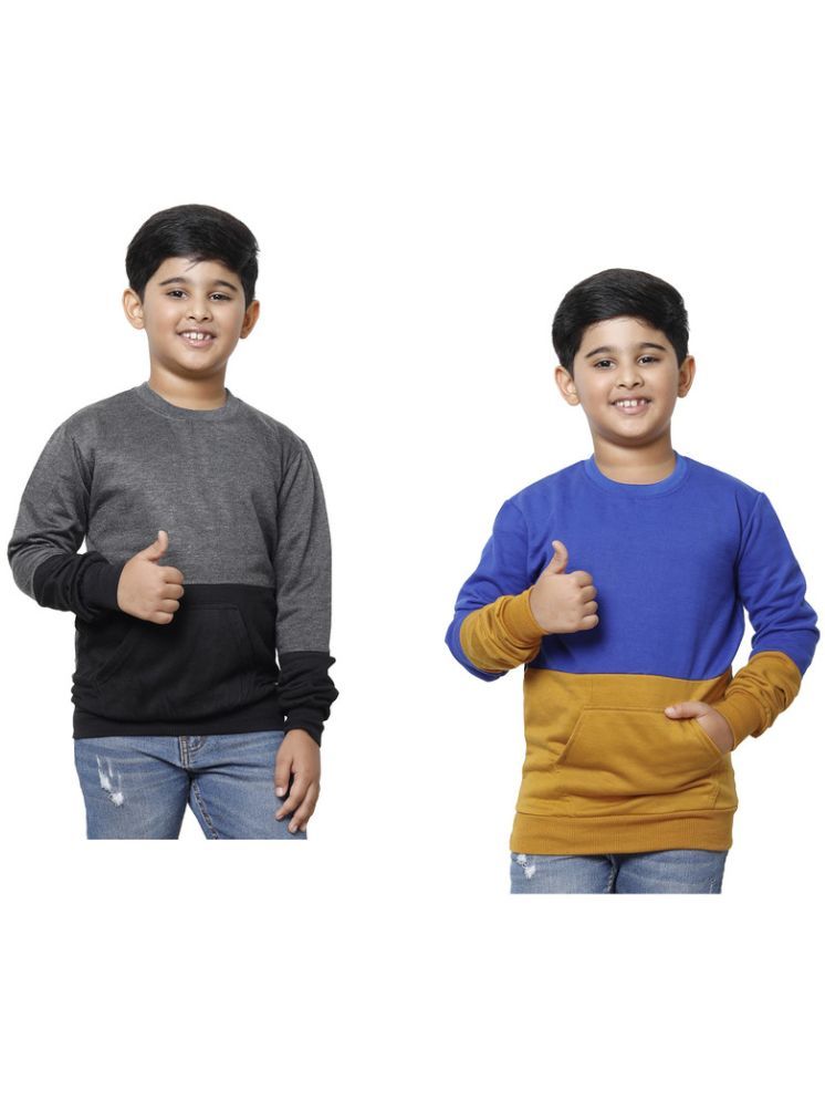     			IndiWeaves Pack of 2 Boys Fleece Sweatshirt ( Multicolor )