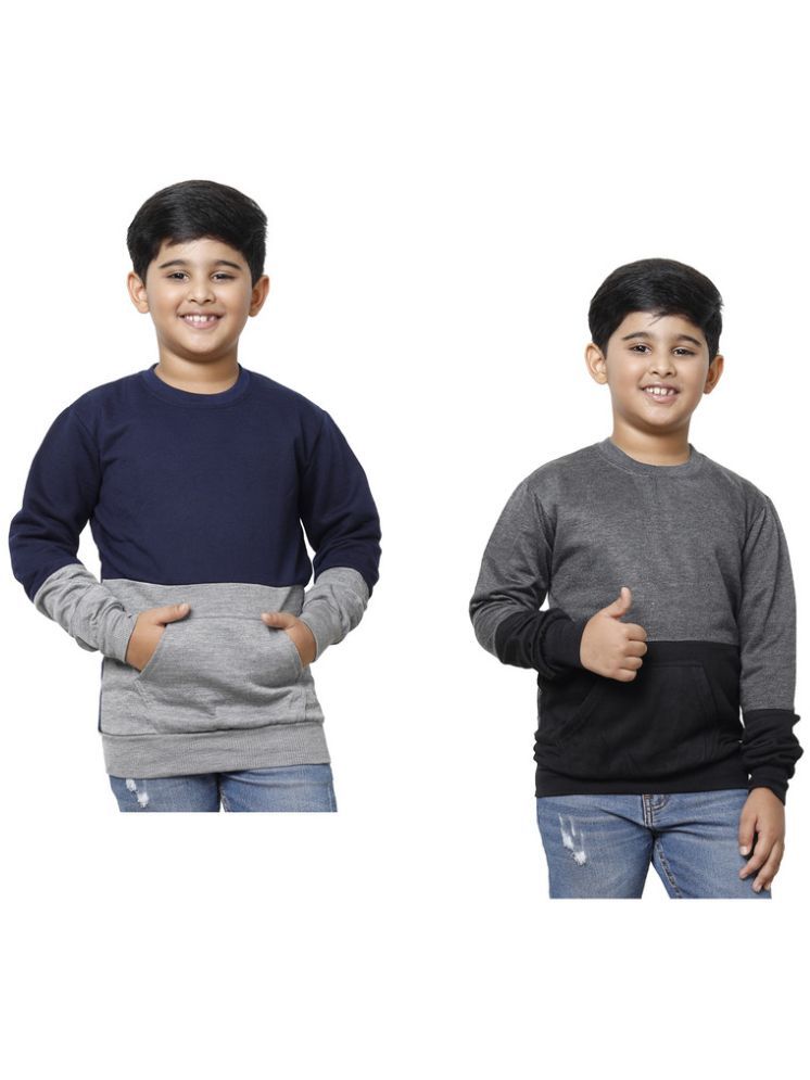     			IndiWeaves Pack of 2 Boys Fleece Sweatshirt ( Multicolor )