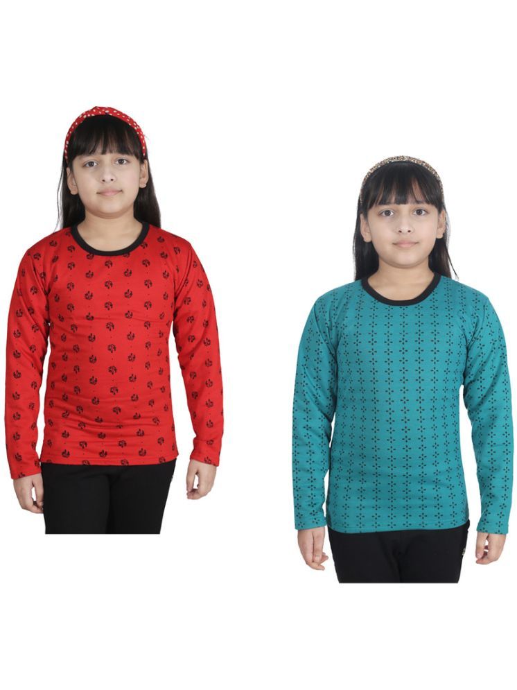     			IndiWeaves Pack of 2 Girls Fleece T-Shirt ( Multicolor )