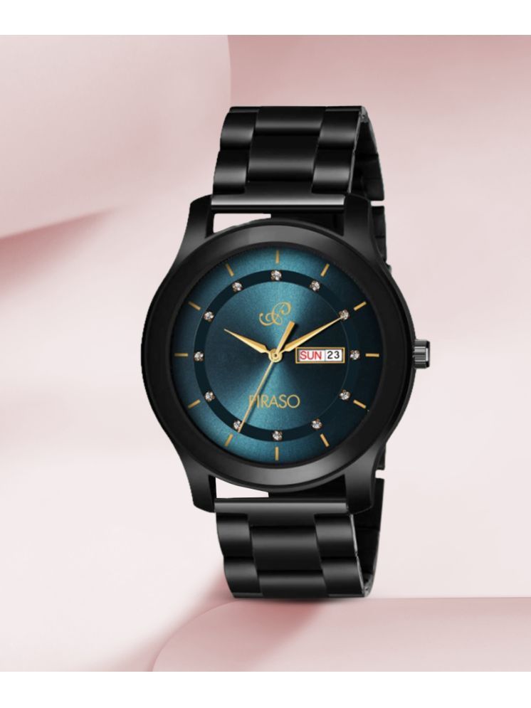     			PIRASO Black Stainless Steel Analog Men's Watch