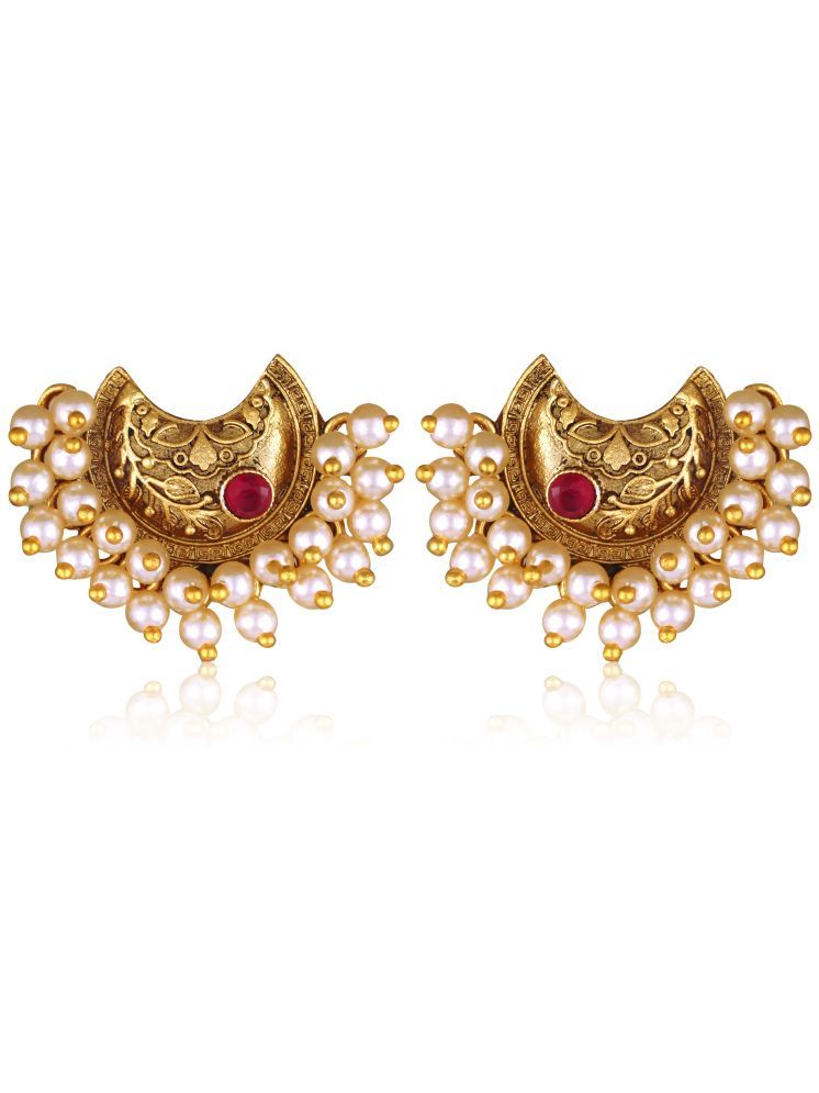     			VIVASTRI Red Stud Earrings ( Pack of 1 )