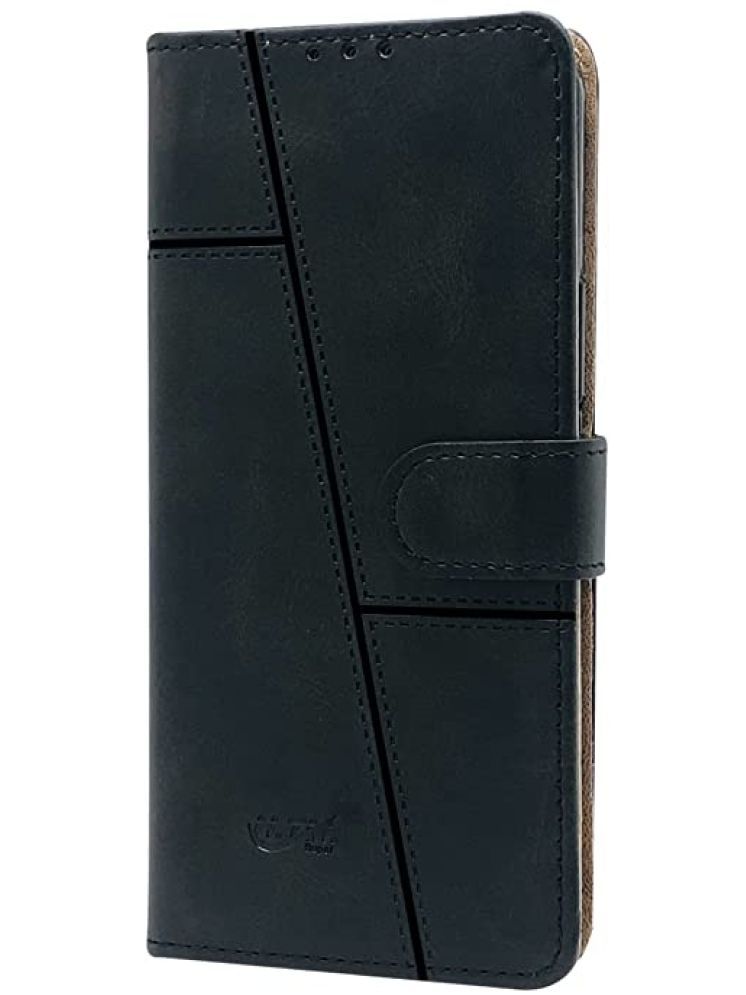     			Doyen Creations Black Flip Cover Artificial Leather Compatible For Vivo Y22 ( Pack of 1 )