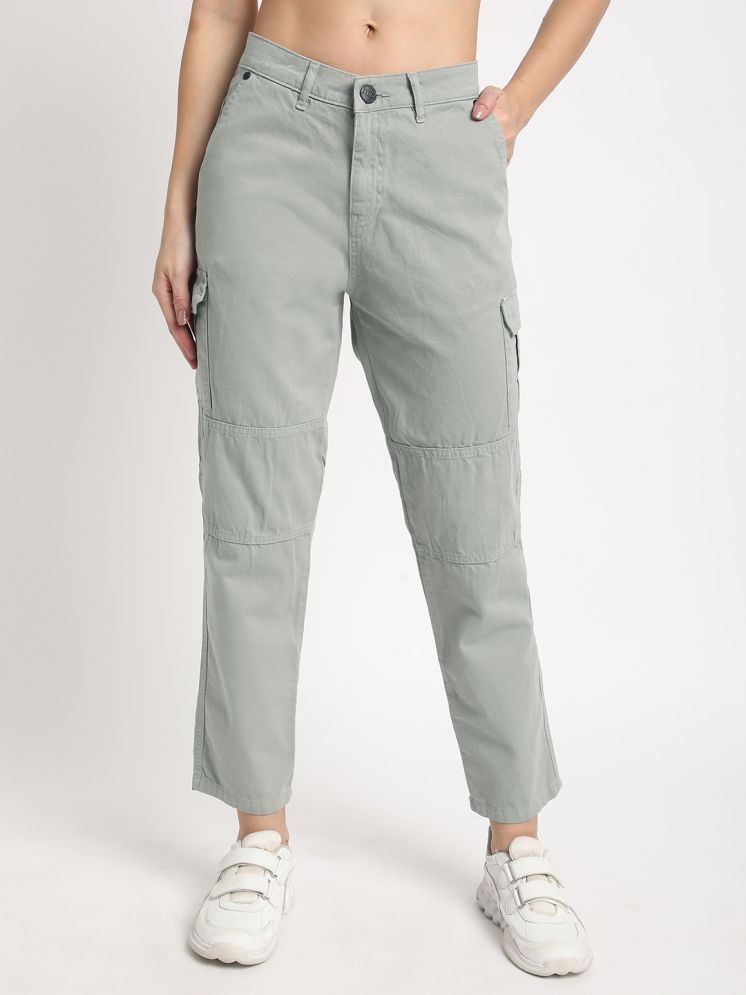     			IVOC Pack of 1 Cotton Slim Women's Cargo Pants ( Grey )